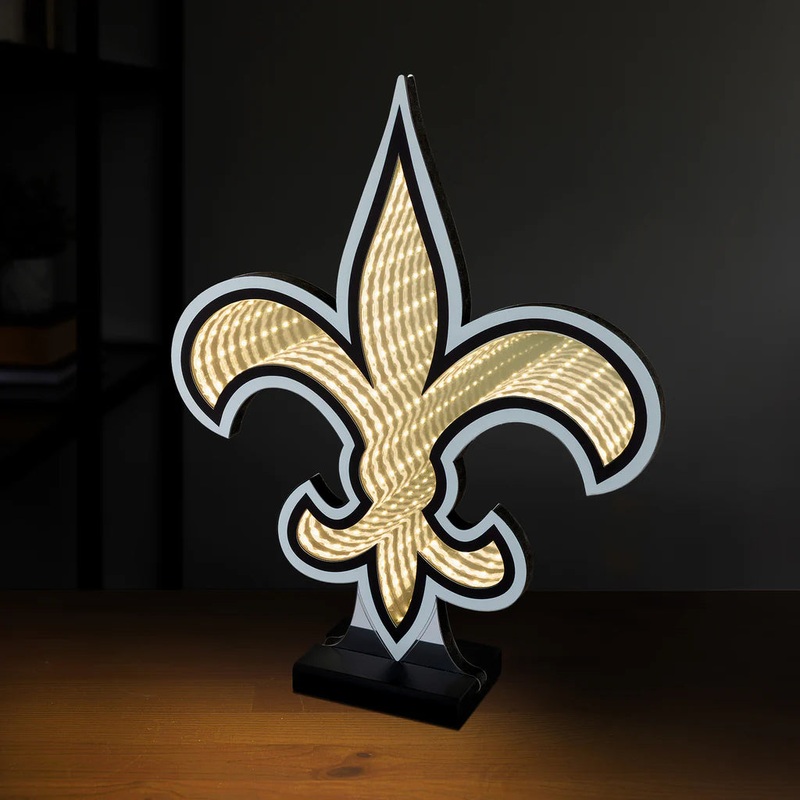 New Orleans Saints LED Infinity Logo Light, Acrylic, w/UL Plug, 13.5