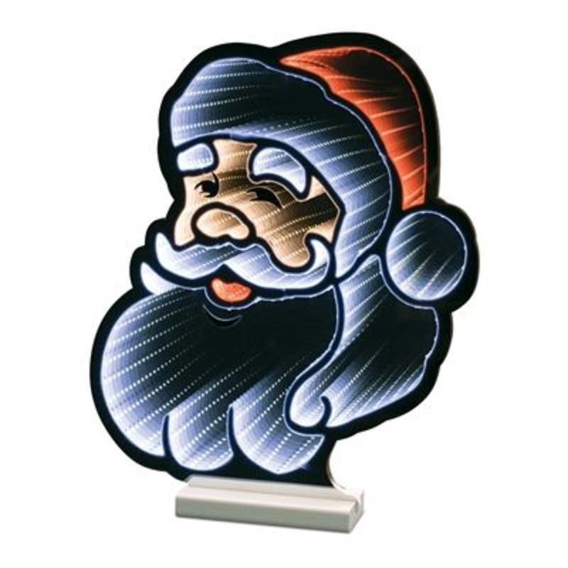 Santa Infinity Light, Acrylic w/UL Plug,  16
