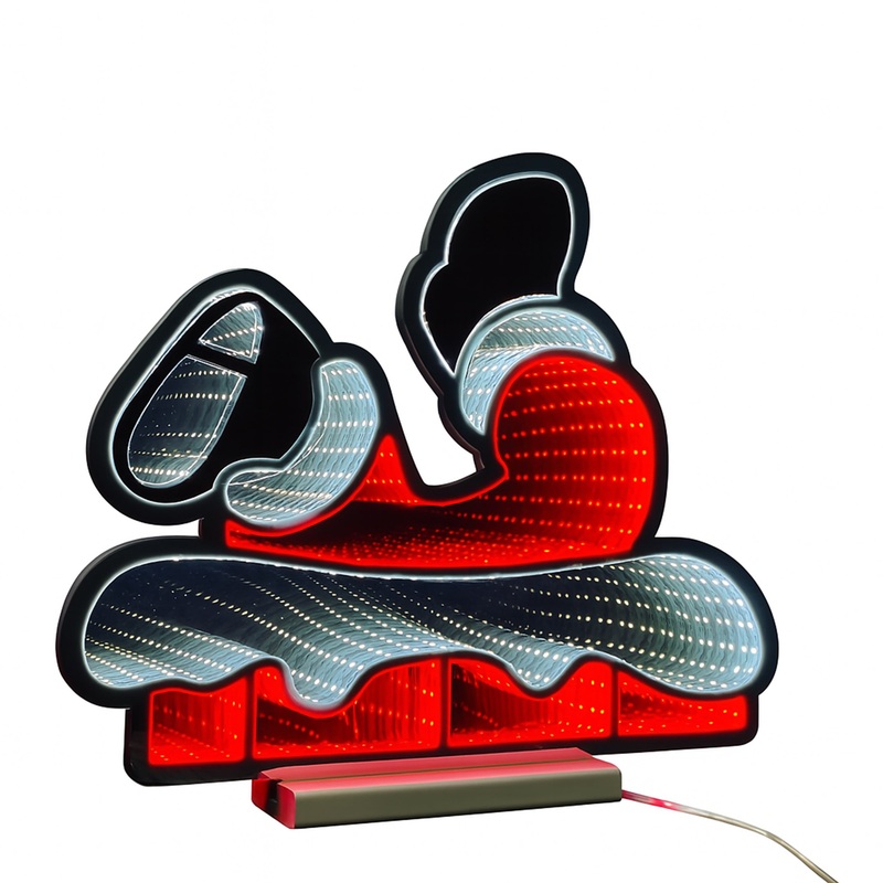 Santa Legs W/Chimney Infinity Light, Acrylic w/UL Plug, 15