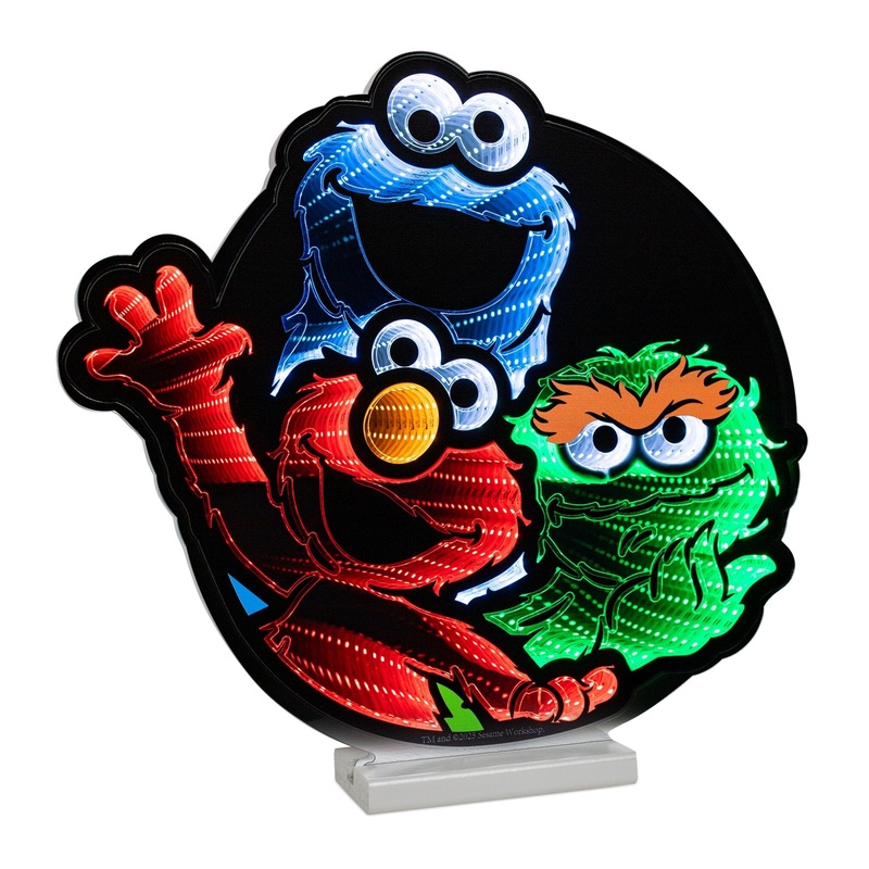 Sesame Street Characters Infinity Light w/UL Plug, 16, Acrylic