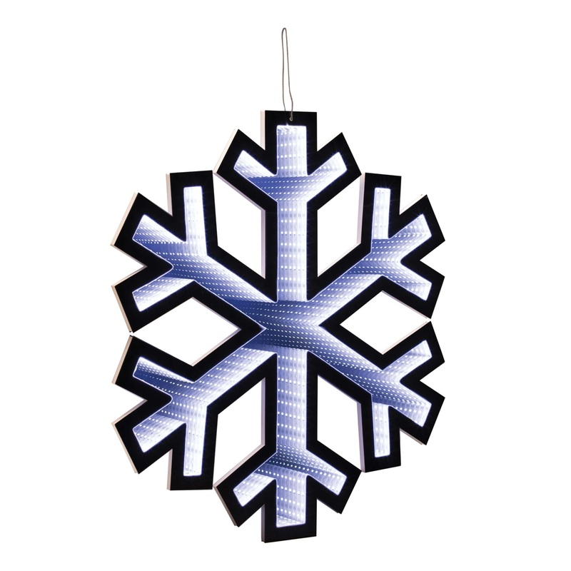 Snowflake Infinity Light, Acrylic w/UL Plug, 23.5