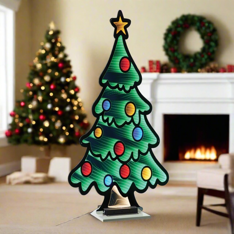 Tree w/Ornament Infinity Light,  Acrylic w/UL Plug, 47