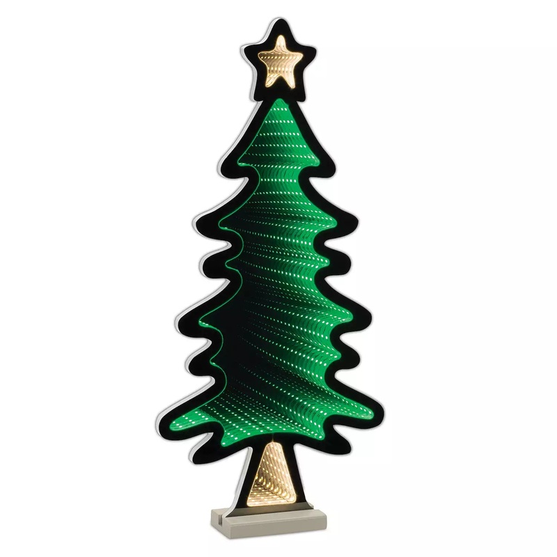 Tree w/Star Infinity Light 25H Acrylic w/UL Plug