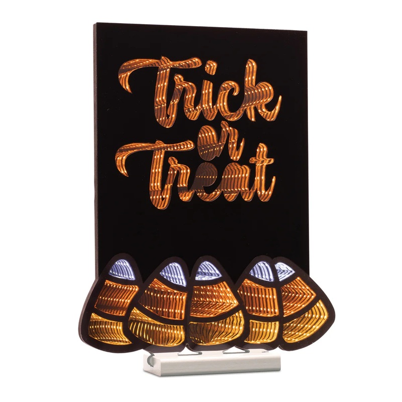 Trick or Treat Sign Infinity Light 16H Acrylic w/UL Plug