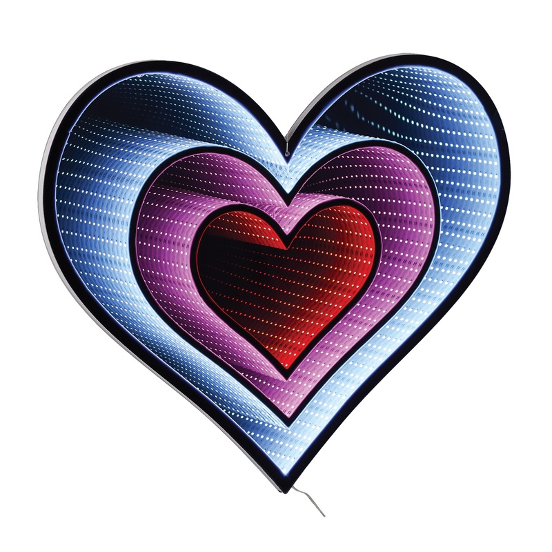 Triple Hanging Heart Infinity Light, 23.55H w/UL Plug